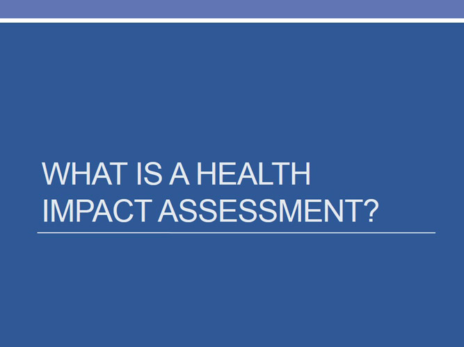 Health Impact Analysis